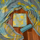 Burberry Sky Blue Unstitched Suit